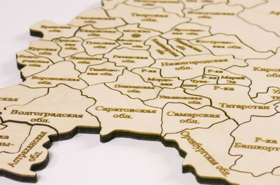 Карта России в Хабаровске