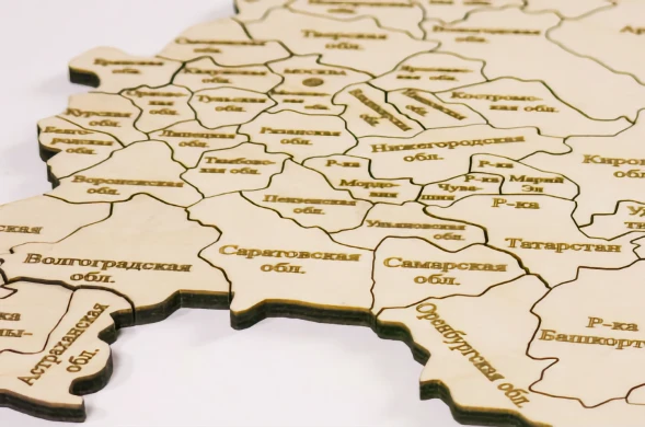 Карта России в Воронеже