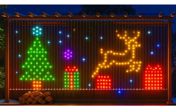 Умная гирлянда-штора в Севастополе